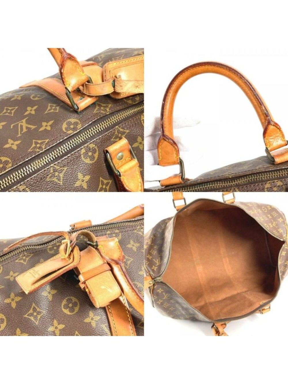 Louis Vuitton Boston Bag Keepall 55 Debeso Monogram Canvas Brown - Picture 8 of 9